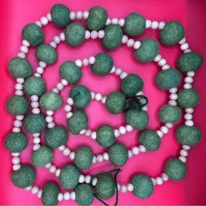 Felted and Wood Bead Garland